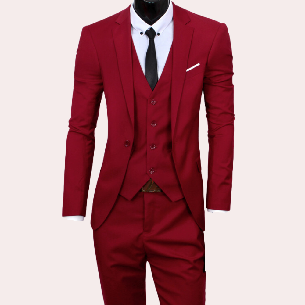 Slim Fit Herrenanzug Für Hochzeitsgäste | 3-teilig