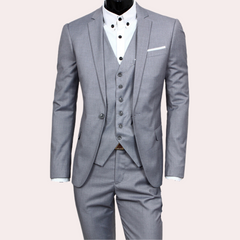 Slim Fit Herrenanzug Für Hochzeitsgäste | 3-teilig in Grau