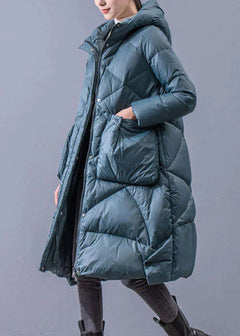 Übergroße Winterjacke für Frauen in Blau
