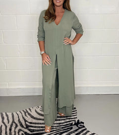 CAPEA – Luftiger Sommer-Zweiteiler in Beige