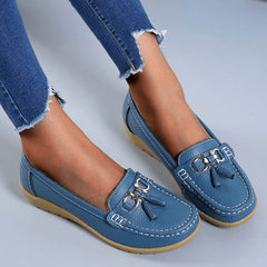 Bathshua - Leder Bequeme Schuhe in Hellblau