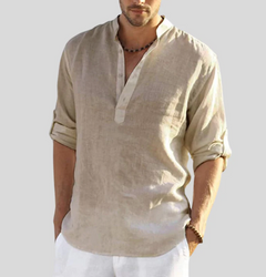Caleb – Elegantes Hemd Mit Kragen in Beige
