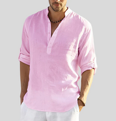 Caleb – Elegantes Hemd Mit Kragen in Rosa