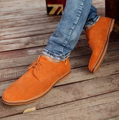 Bernard - Elegante Schuhe aus Wildleder für Männer in Orange