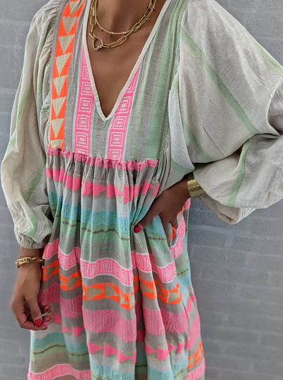 Delia - Buntes Kleid Für Den Sommer