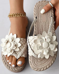 Odette® | Geflochtene Hausschuhe in Beige