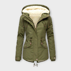 Moriel – Gefütterte Winterjacke mit Kapuze in Grün