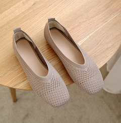 Meredith® | Atmungsaktive Schuhe mit niedrigem Absatz und Korrekturfunktion in Dunkelbeige