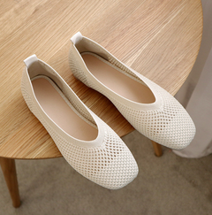 Meredith® | Atmungsaktive Schuhe mit niedrigem Absatz und Korrekturfunktion in Hellbeige