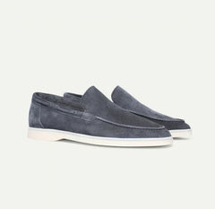 Lorenzo - Zeitlose Herrenloafers aus Wildleder in Dunkelgrau