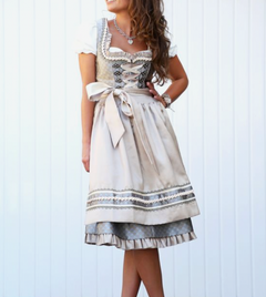 Erika | Damen Elegantes Vielseitiges Dirndl in Grau