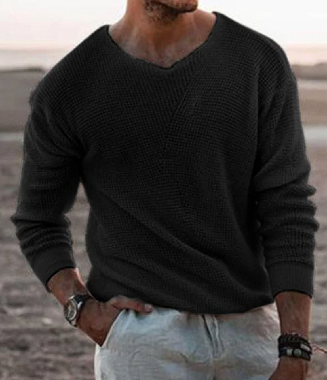 Lässiger warmer Pullover für Männer