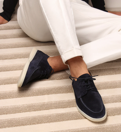 Duncan | Stilvolle Leder-Loafer für Herren in Marineblau