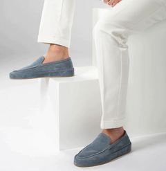 Dominic | Herren Leder Loafers in Hellblau