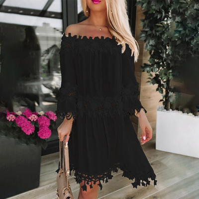 Welma - Stilvolles schulterfreies Kleid