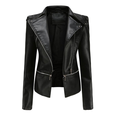 Schlanke Passform Bikerjacke für Damen | Lässig