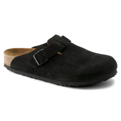 Wildleder-Loafer-Sandalen mit Schnalle für Herren in Schwarz