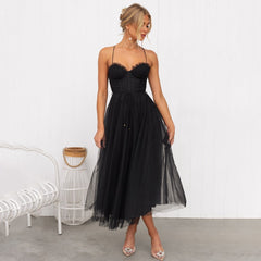 Anita - Stilvolles Midikleid in Schwarz