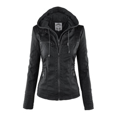 Wetterfester Damen jacke mit Kapuze in Schwarz