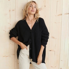 Aylin - Überdimensionaler Cardigan in Schwarz