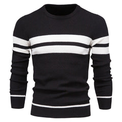 Primus - Strickpullover - Gestreiftes Akzentdesign in Schwarz