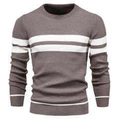 Primus - Strickpullover - Gestreiftes Akzentdesign in Braun