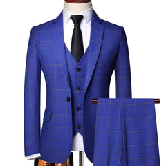 Neryth | Peaky-inspirierter 3-teiliger Anzug in Blau