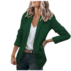 Unifarbener Blazer für Frauen in Grün