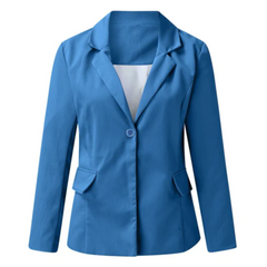 Unifarbener Blazer für Frauen in Blau
