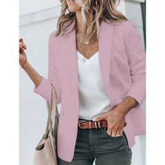 Unifarbener Blazer für Frauen in Rosa