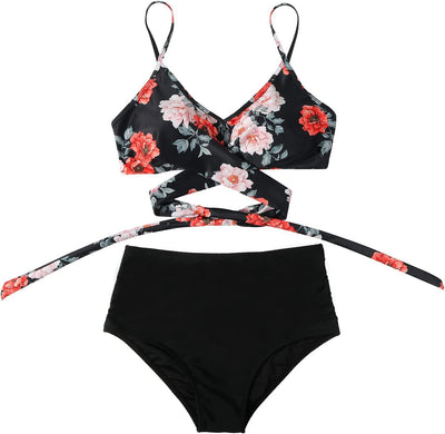 Bella | Hochtaillierter, farbenfroher Damen-Bikini