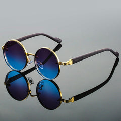 Aila | Premium Metall-Sonnenbrille mit Anti-Reflektion in Blau