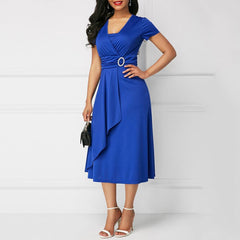 Filomena - Elegantes midikleid in Blau