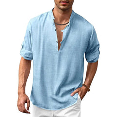 Declan - Bequemes & Styliches Herrenhemd in Blau