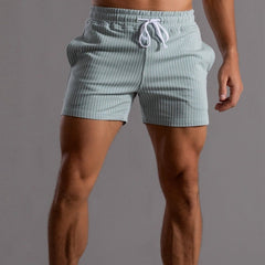 Superstretchige Trainingsshorts für Herren in Blau