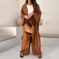 Aspen | Lässige und modische Sommer Strickjacke in Braun