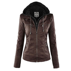 Wetterfester Damen jacke mit Kapuze in Braun