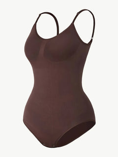 FEMMEHAUS SNATCHING BODYSUIT in Braun