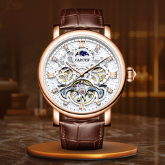 GERALD® MECHANISCHE AUTOMATIK-ARMBANDUHR AUS LERNCHE in Weißgold