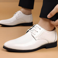 Michael | Herren Lässig Lederhalbschuhe in Weiß