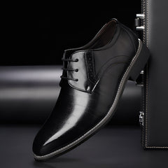 Michael | Herren Lässig Lederhalbschuhe in Schwarz