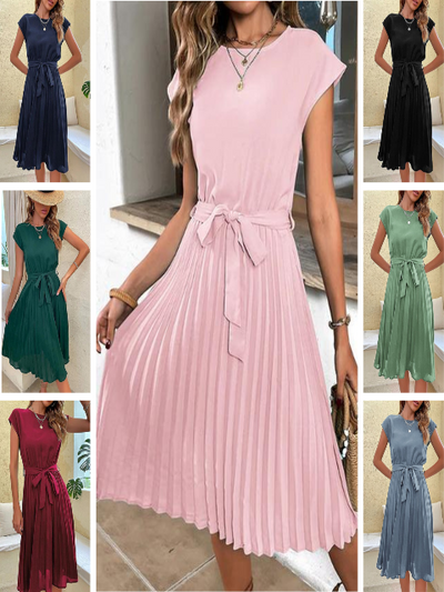 Brittany - Minikleid mit kurzen Ärmeln und Falten