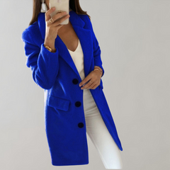 Stylischer Wintermantel für Frauen in Blau