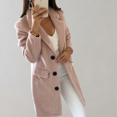 Stylischer Wintermantel für Frauen in Rosa