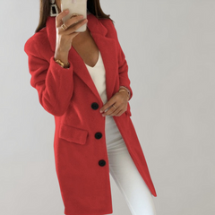 Stylischer Wintermantel für Frauen in Rot