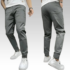 Leon | Stylishe Herren Stretch-Cargohose für Alltag in Dunkelgrau