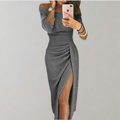 Bente - Elegantes Abendkleid in Grau