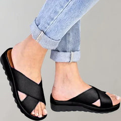 Noa® | Bequeme Damen-Hausschuhe in Schwarz