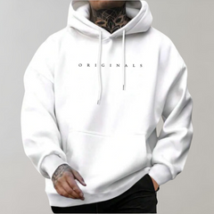 David | Herren Casual Kapuzenpullover in Weiß