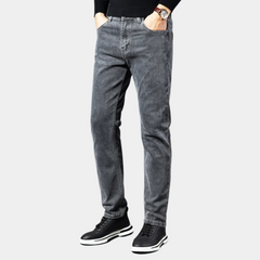 Herren Dunkelgrau Dünn Jeans in Dunkelgrau